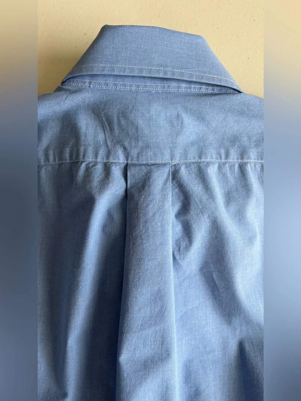 Polo Ralph Lauren Classic Fit Poplin Sport Shirt Blue End on End L